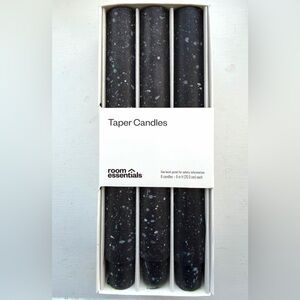 Set of Black Speckled Taper Candles by Room Essentials